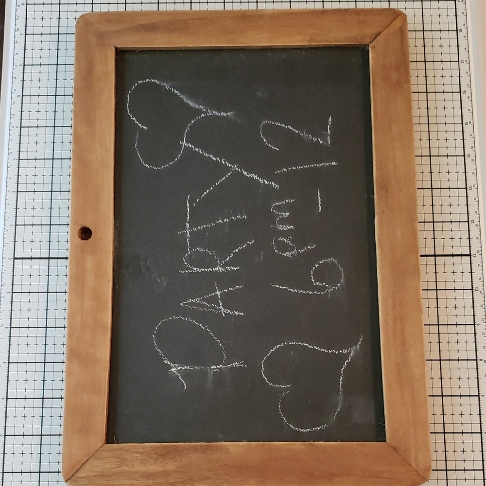 Wooden Framed Chalkboard Double Sided Vintage